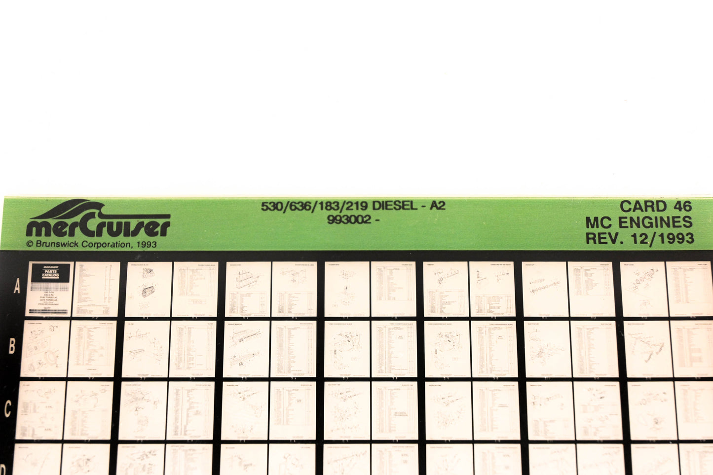 Mercruiser XM011-53 MC Engines 530/636/183/219 Diesel-A2, 993002- Card 46 Microfiche