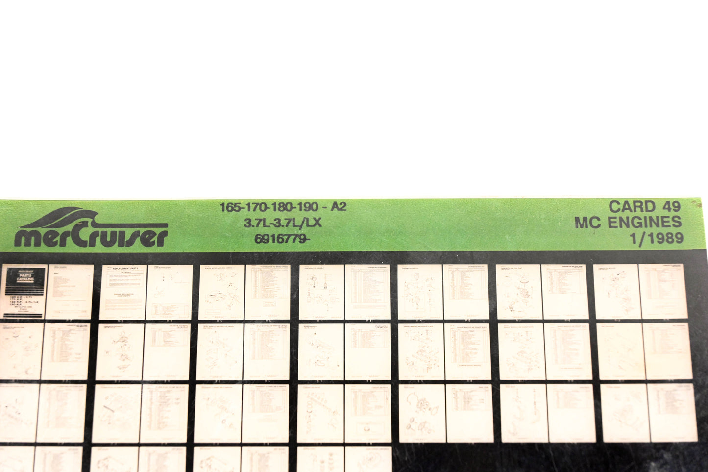 Mercruiser XM011-57 MC Engines 165-170-180-190-A2 3.7L-3.7/LX,6916779 Card 49 Microfiche