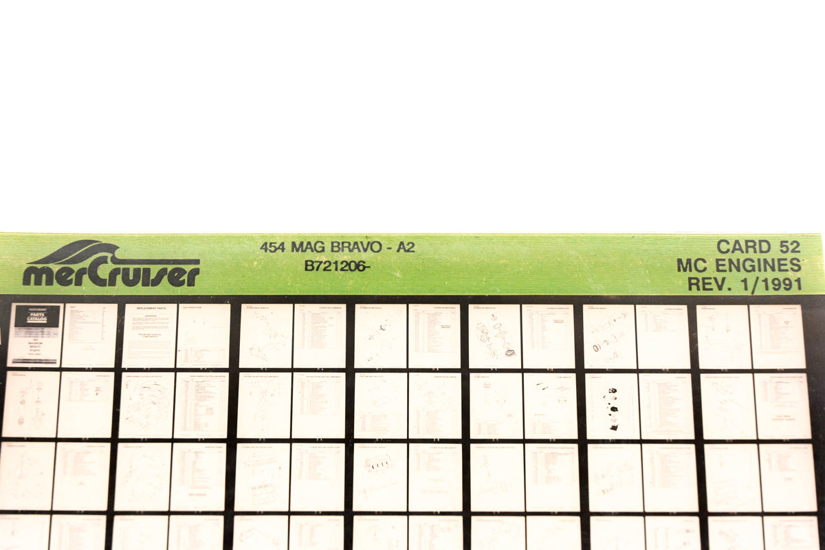 Mercruiser XM011-60 MC Engines 454 Mag Bravo-A2 B721206 Card 52 Microfiche