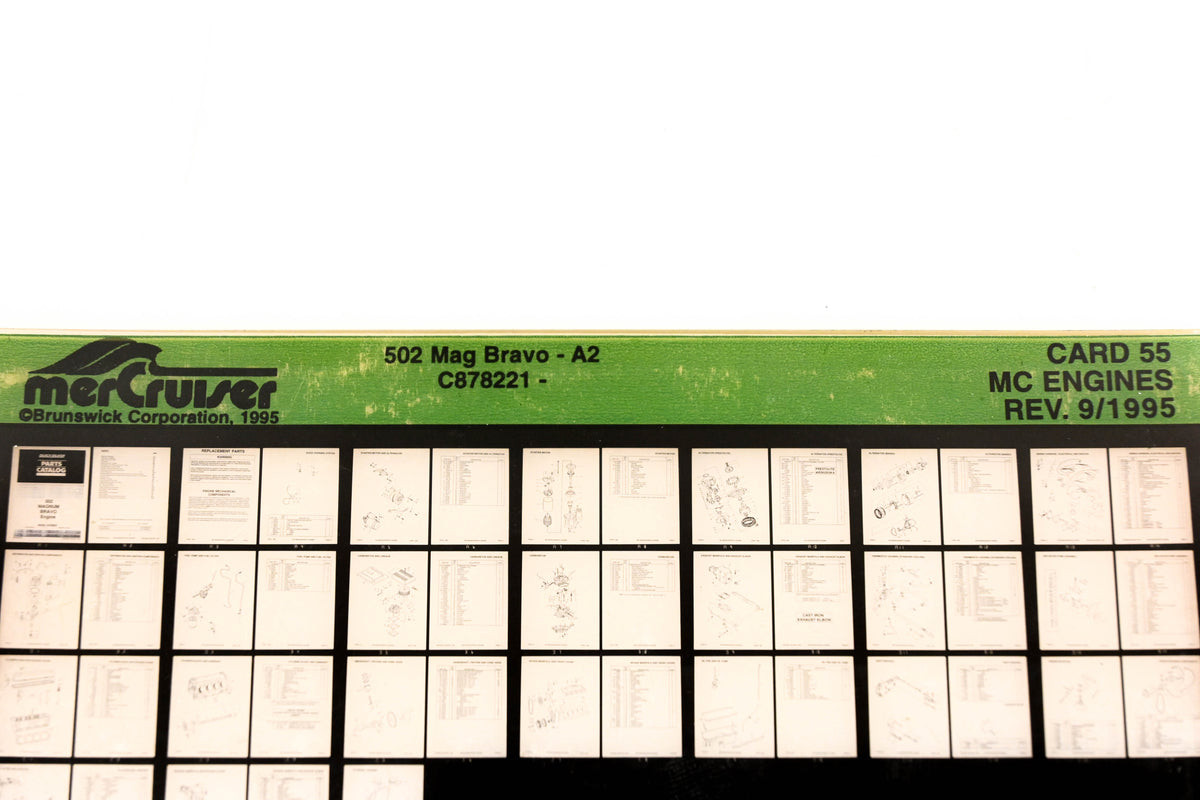 Mercruiser XM011-63 MC Engines 502 Mag Bravo-A2 C878221 Card 55 Microfiche