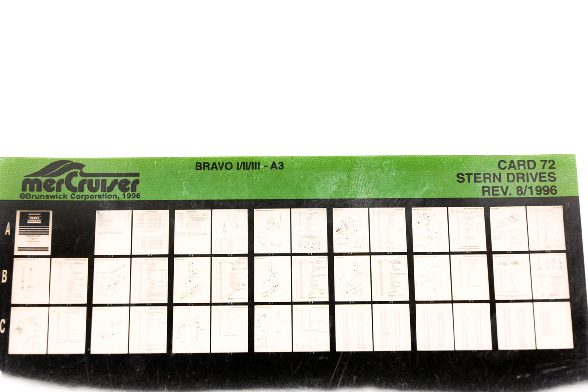 Mercruiser XY019-23 MC Engines Bravo I/II/III-A3 Card 72 Microfiche