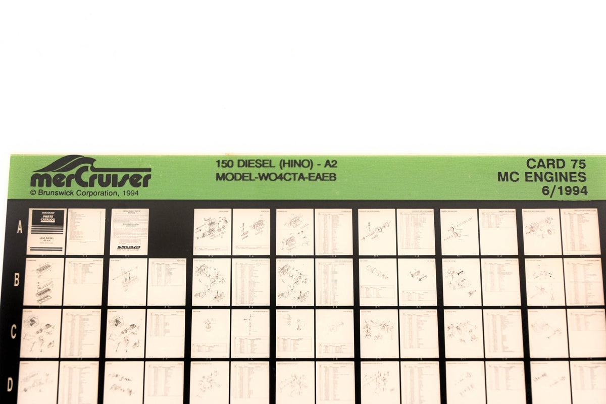 Mercruiser XY019-26 150 Diesel (HINO)-A2 MODEL-WO4CTA-EAEB Card 75 Microfiche