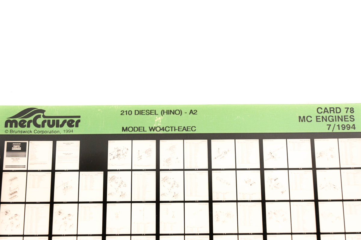 Mercruiser XY019-29 210 Diesel (HINO)-A2 MODEL WO4CTI-EAEC Card 78 Microfiche