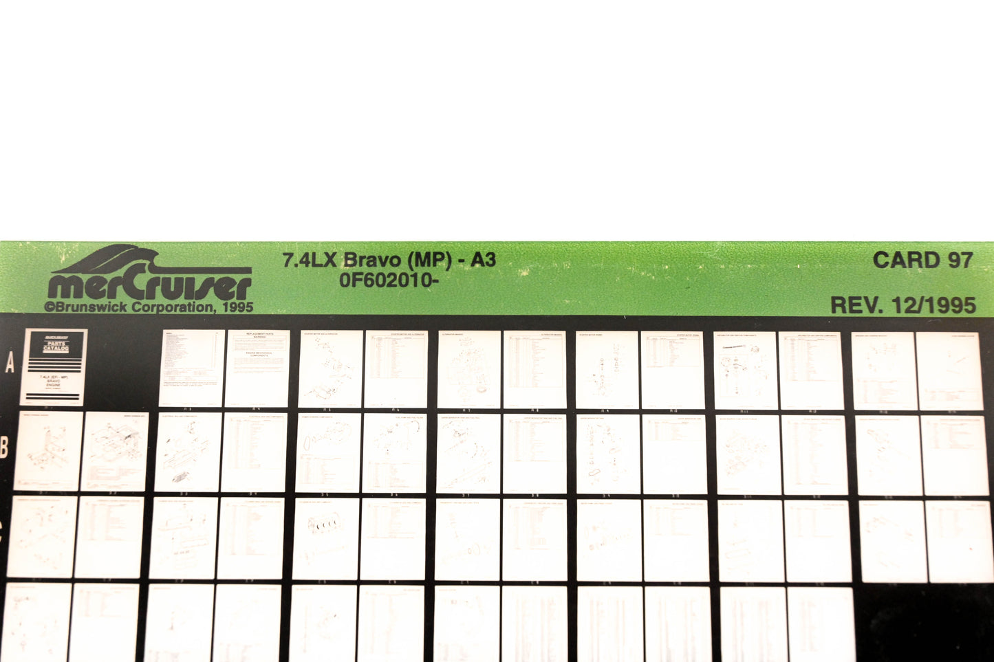 Mercruiser XY019-48 MC Engines 7.4LX Bravo (MP)-A3 OF602010- Card 97 Microfiche