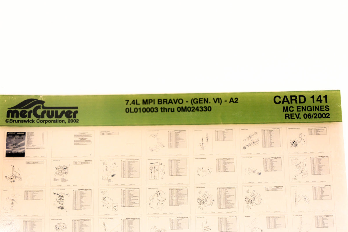 Mercruiser XM020-27 7.4L MPI Bravo GenVI-A2 Card 141 Microfiche