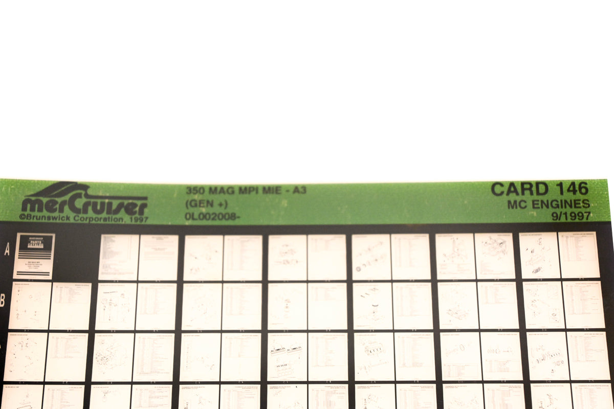 Mercruiser XM020-31 350 Magnum MPI MIE-A3 Gen+ 0L002008 Card 146 Microfiche