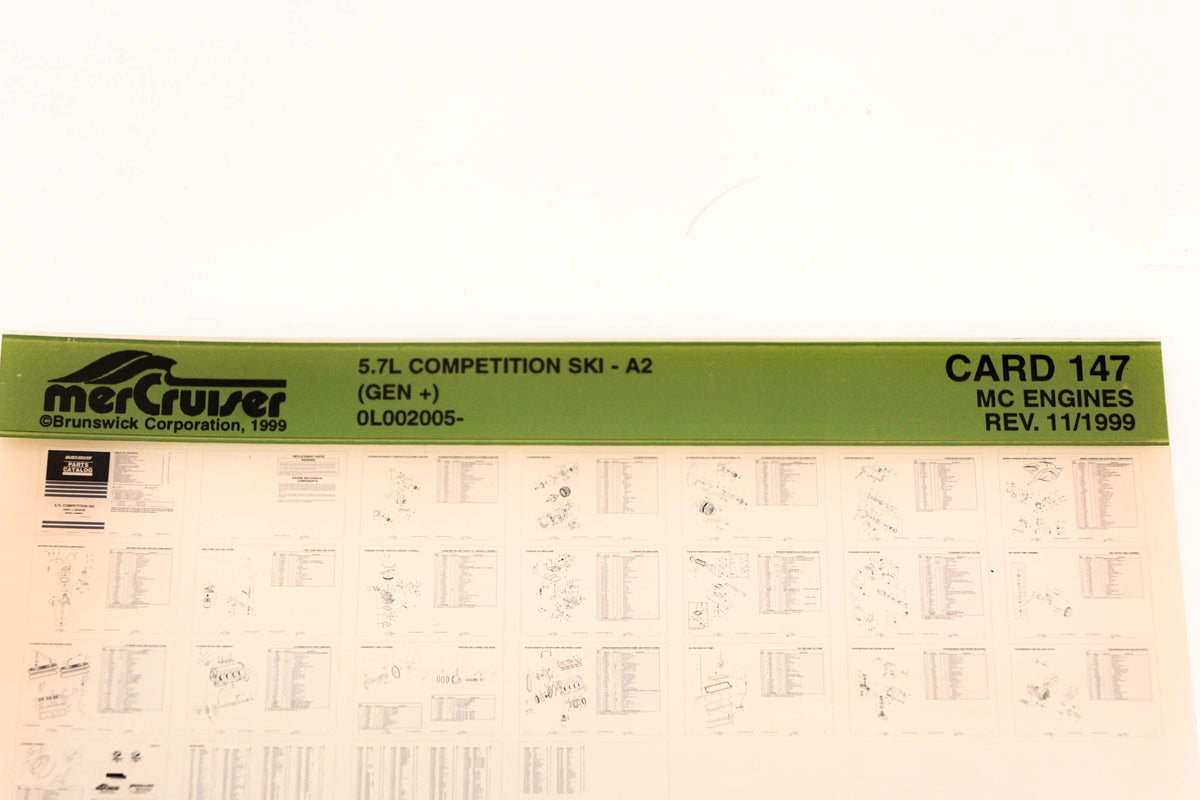 Mercruiser XM020-32 5.7L Competition Ski-A2 Gen+ 0L002005 Card 147 Microfiche