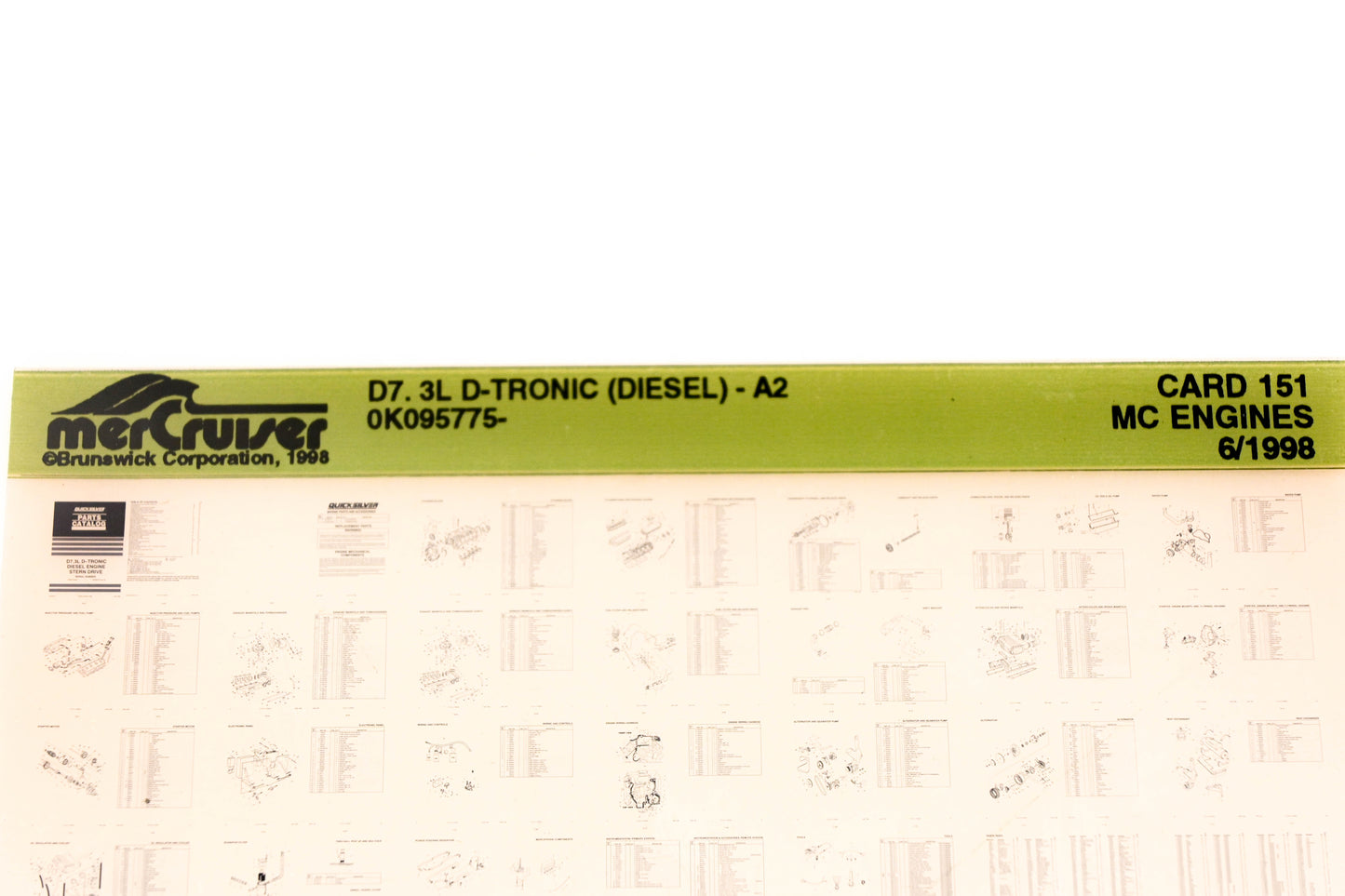 Mercruiser XM020-36 D7.3L D-Tronic (Diesel)-A2 0K095775 Card 151 Microfiche