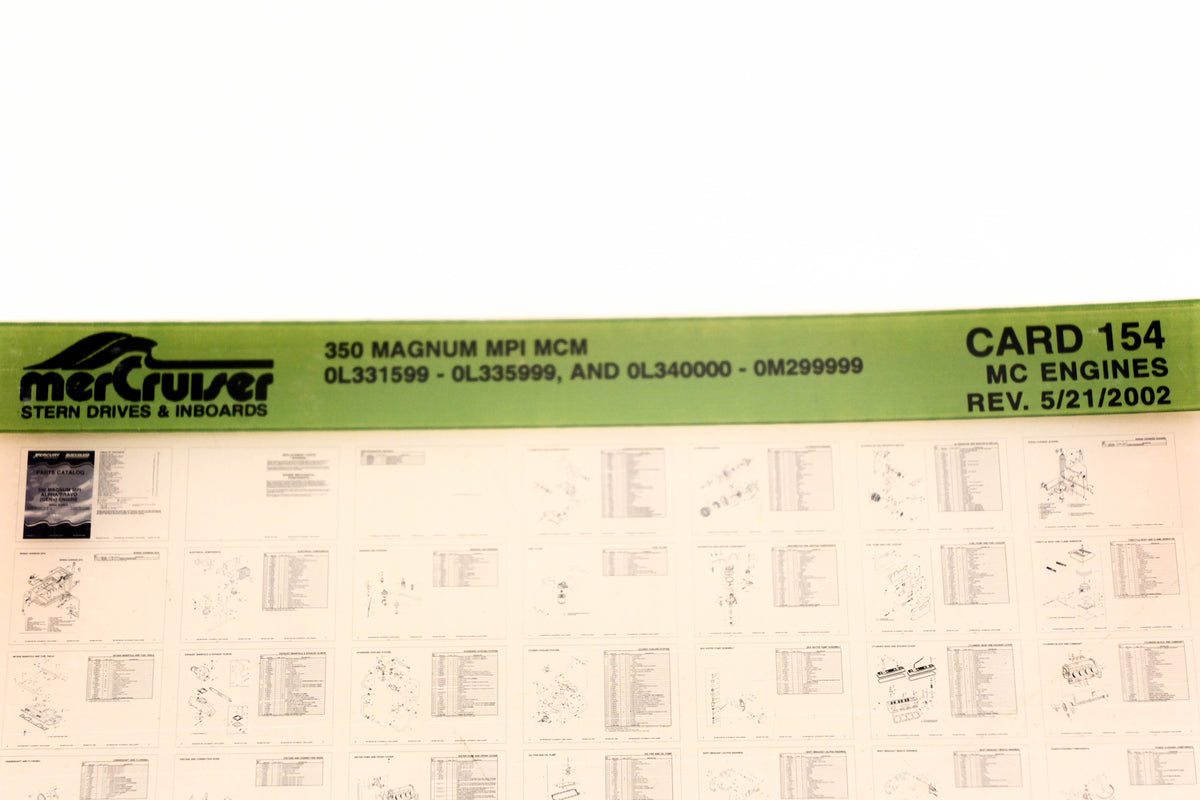 Mercruiser XM020-39 350 Magnum MPI MCM Card 154 Microfiche