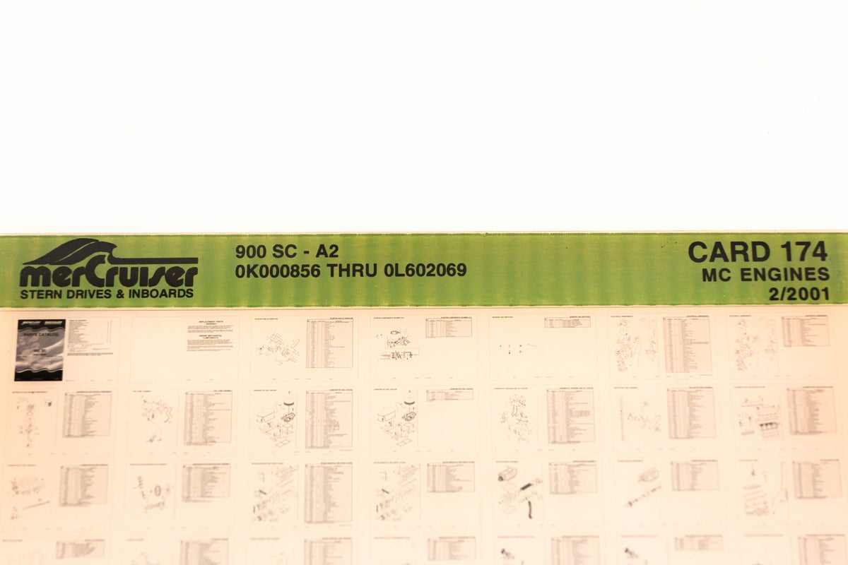 Mercruiser XM020-55 900 SC-A2 0K000856 - 0L602069 Card 174 Microfiche