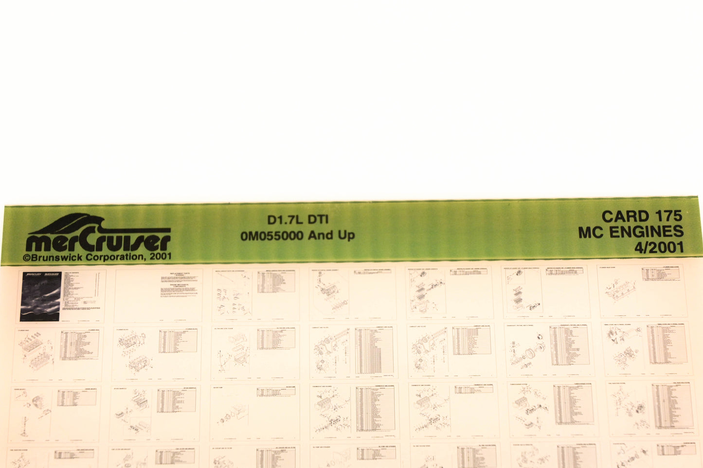 Mercruiser XM020-56 D1.75L DTI 0M055000+ Card 175 Microfiche