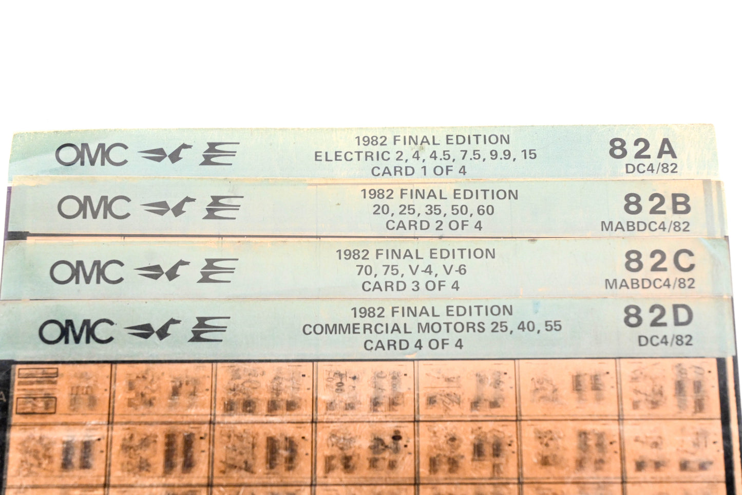 OMC XM020-76 1982 Final Edition #82A - 83D Microfiche Lot