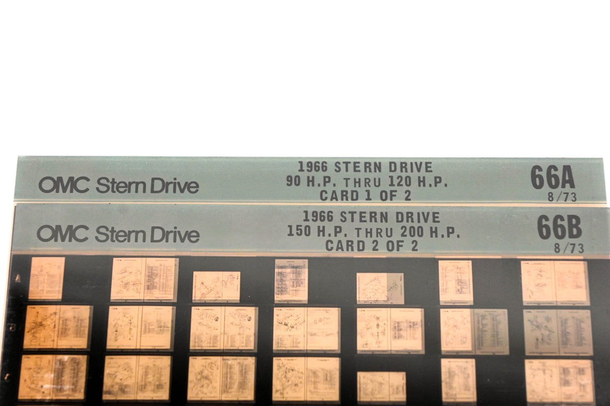 OMC XM020-88 1966 Sterndrive 90-120HP, 150-200HP #66A/B Microfiche Lot