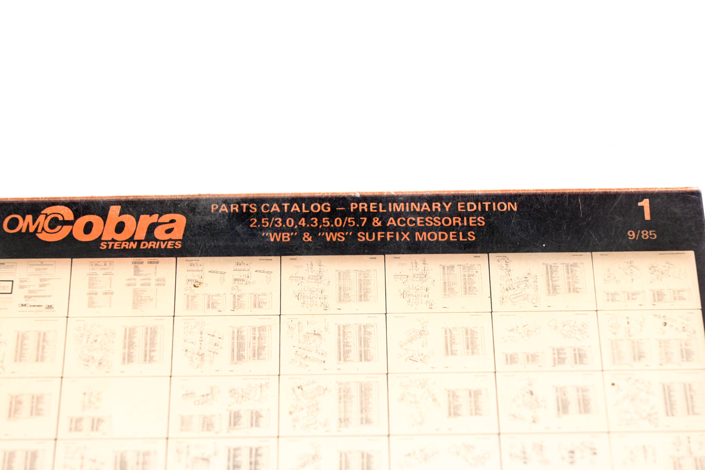 OMC XZA020-28 Cobra Parts Catalog Preliminary Edition #1 Microfiche