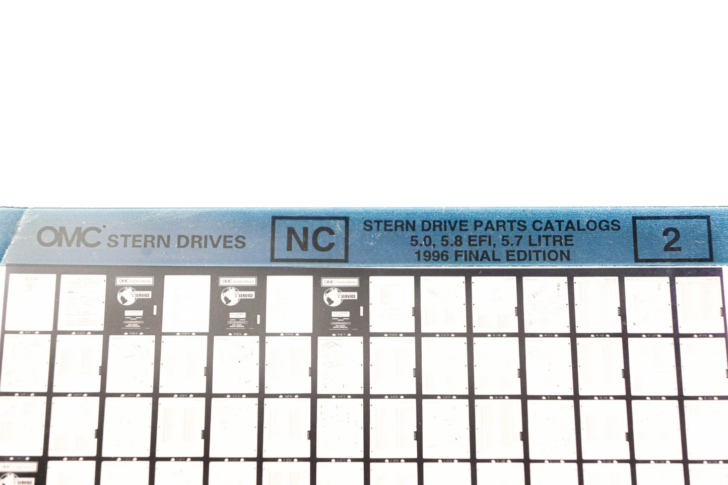 OMC XZA020-40 1997 Final Edition Stern Parts Catalog 7.4 Litre Optional Equipment #3 Microfiche