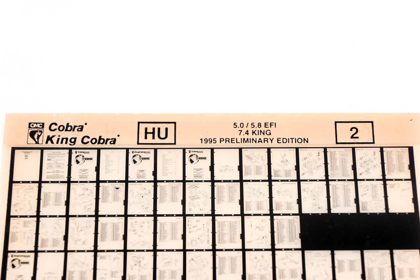 OMC XZA020-47 1995 King Cobra Preliminary Edition #2 Microfiche