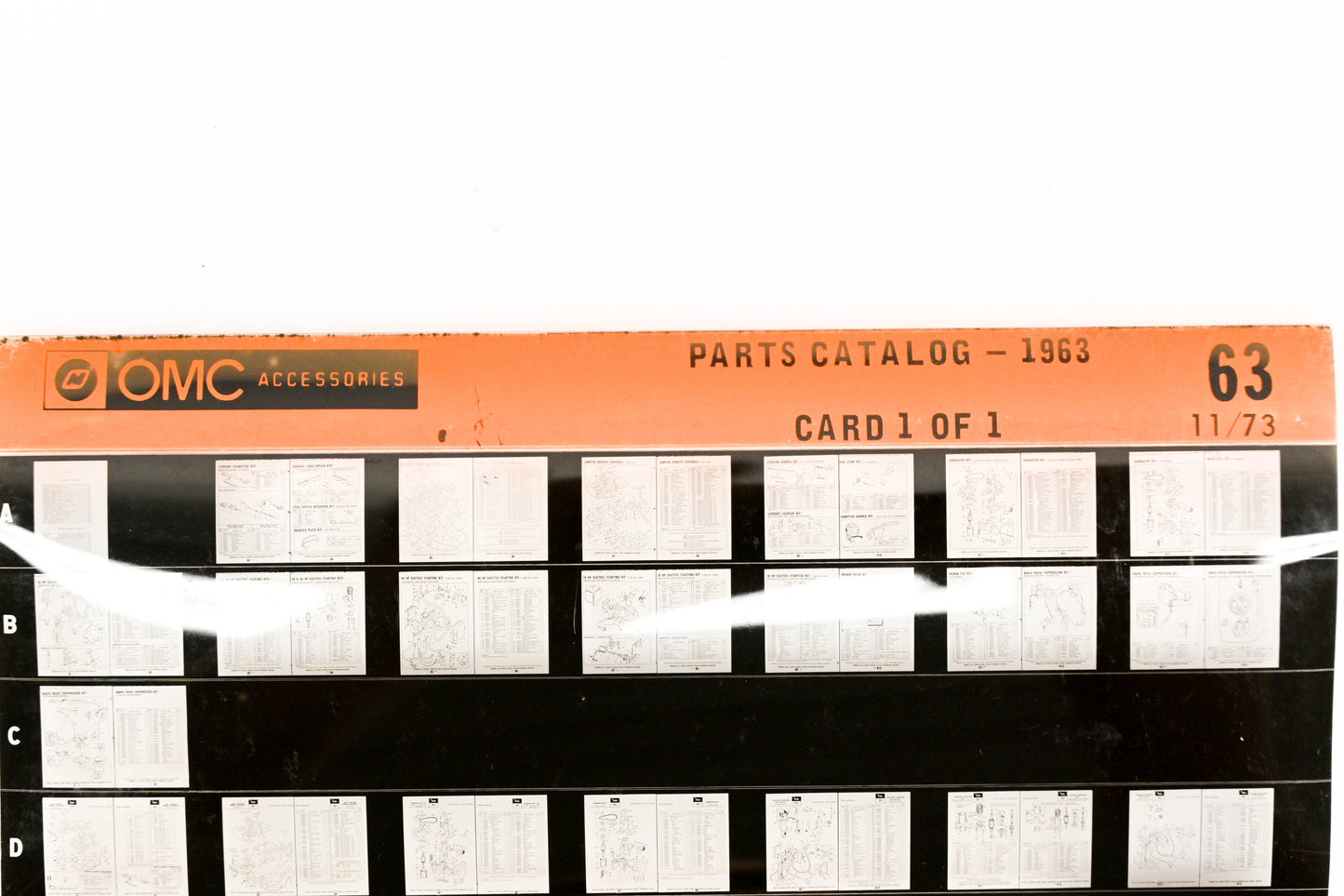 OMC XZA020-57 1963 Parts Catalog #63 Microfiche
