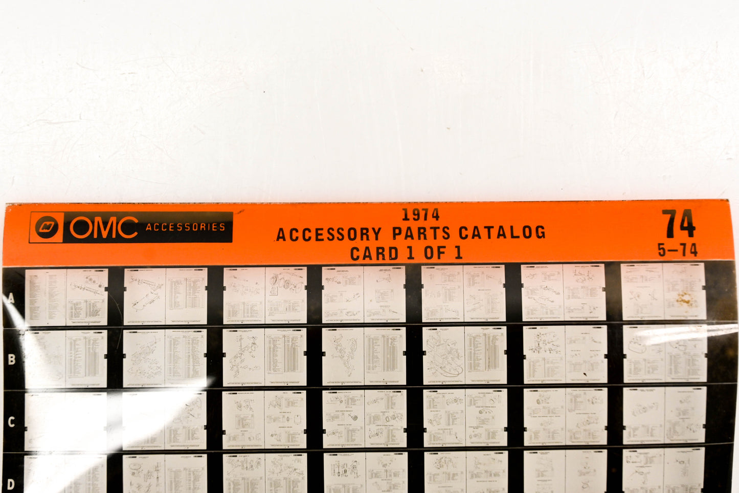 OMC XZA020-68 1974 Accessory Parts Catalog #74 Microfiche