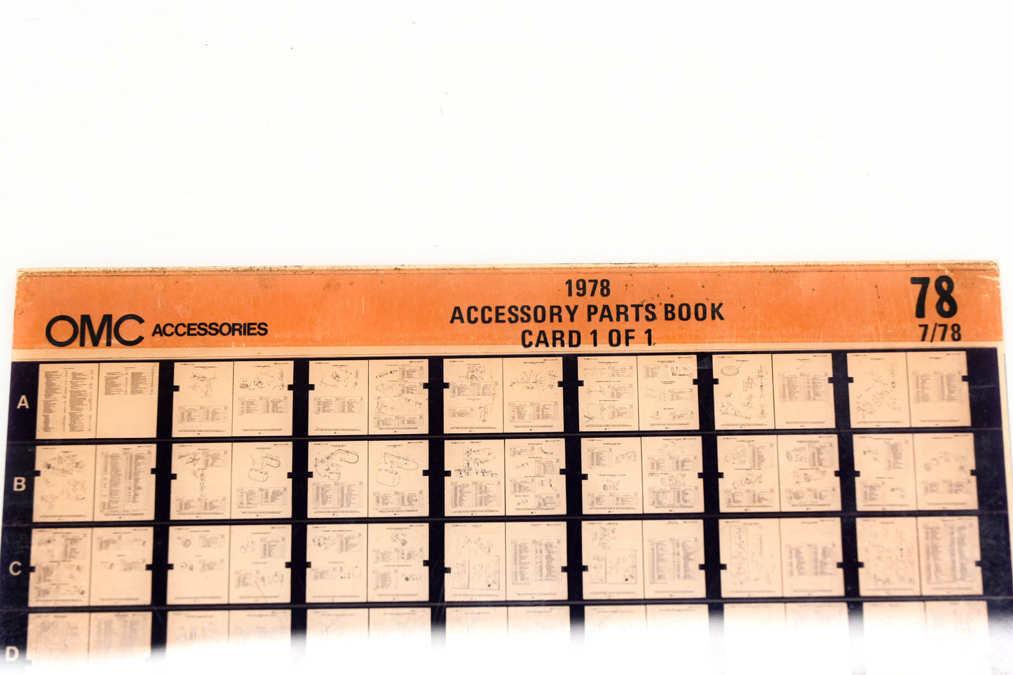 OMC XZA020-71 1977 Accessory Parts Catalog #78 Microfiche