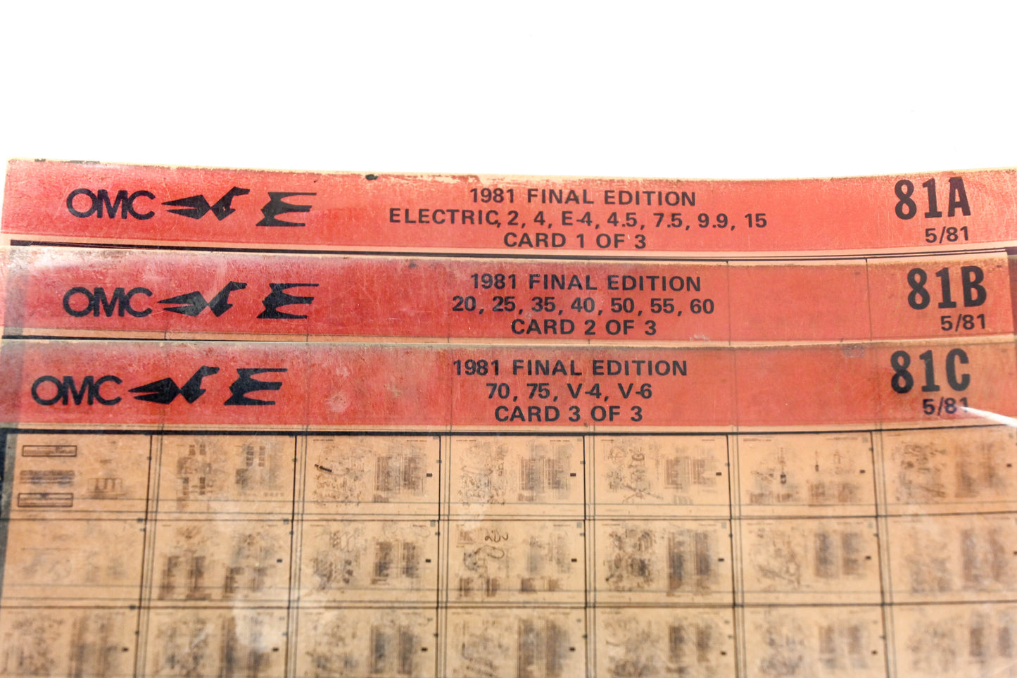 OMC XZA020-77 1981 Final Edition #91A/B/C Microfiche Lot