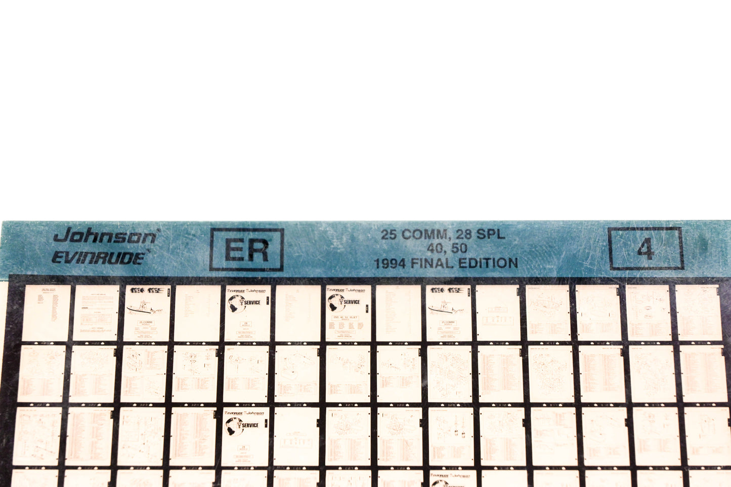 Johnson Evinrude XZA020-83 1994 Final Edition 25 Comm, 28 SPL, 40, 50 #4 Microfiche