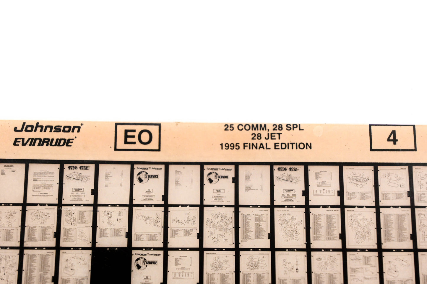 Johnson Evinrude XZA020-96 1995 Final Edition 25 Comm, 28 SPL, 28 Jet #4 Microfiche