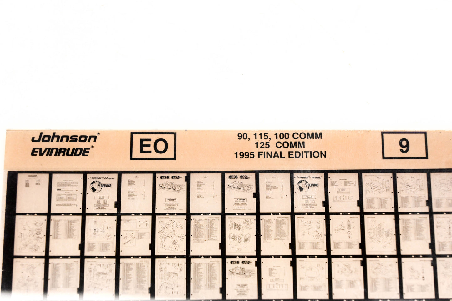 Johnson Evinrude XZA020-101 1995 Final Edition 90,115,100 Comm, 125 Comm #9 Microfiche