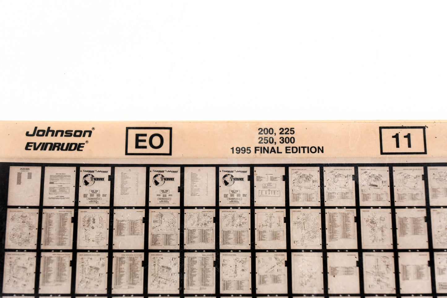 Johnson Evinrude XZA020-102 1995 Final Edition 200,225,250,300 model #11 Microfiche