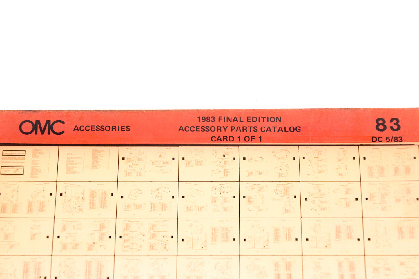 OMC XZA020-108 1983 Final Edition Accessory Parts Catalog #83 Microfiche