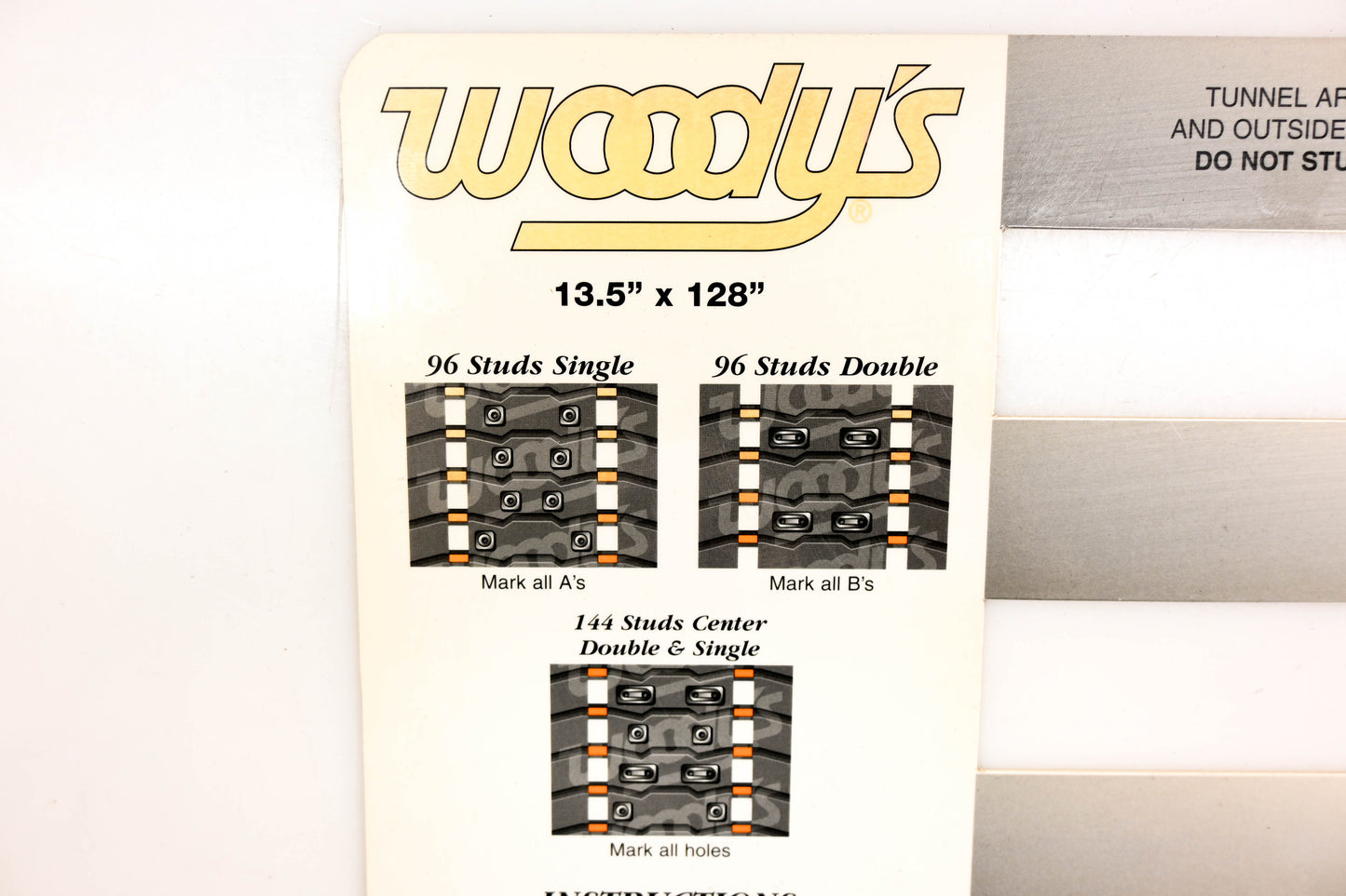 Woody's 3639-589 Arctic Cat 13.5"x128" Stud Template NOS