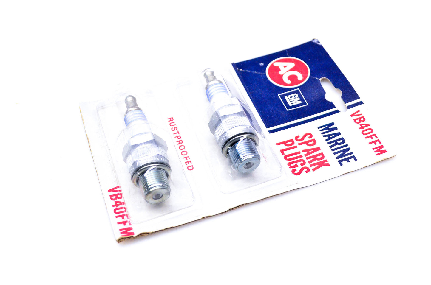 AC VB40FFM Marine Spark Plugs Qty 2 NOS