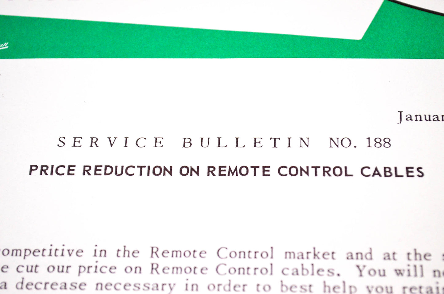 Gale Outboard Motors Service Bulletin NO.188 January 10, 1961 NOS