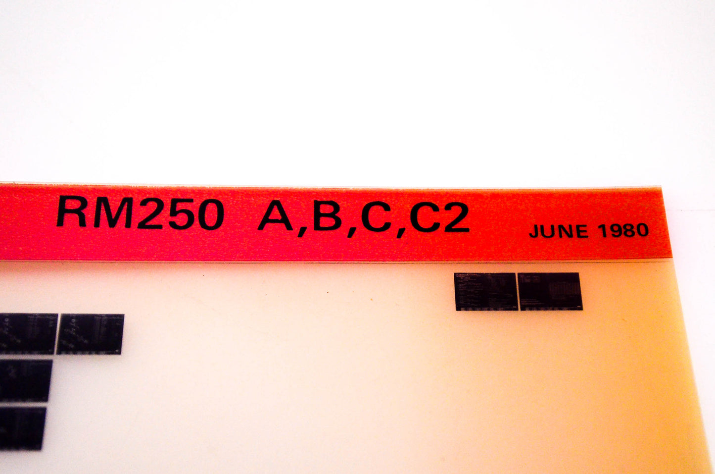 OEM Suzuki RM250 A,B,C,C2 1980/June Suzuki Parts Catalog RM250 A,B,C,C2 Microfiche
