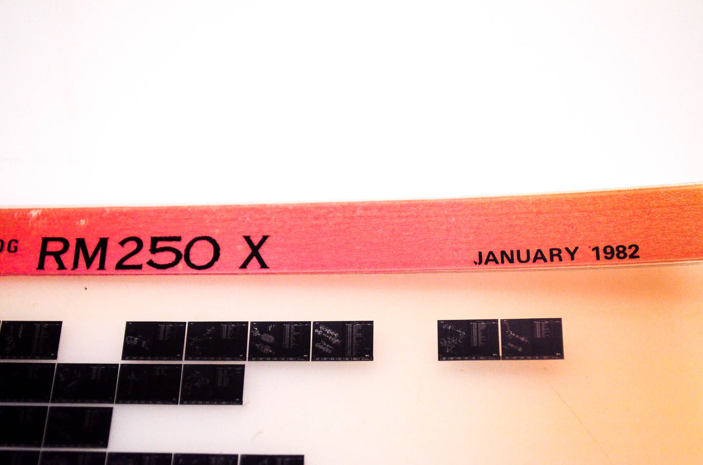 OEM Suzuki RM250 X 1982/January Suzuki Parts Catalog RM250 X Microfiche