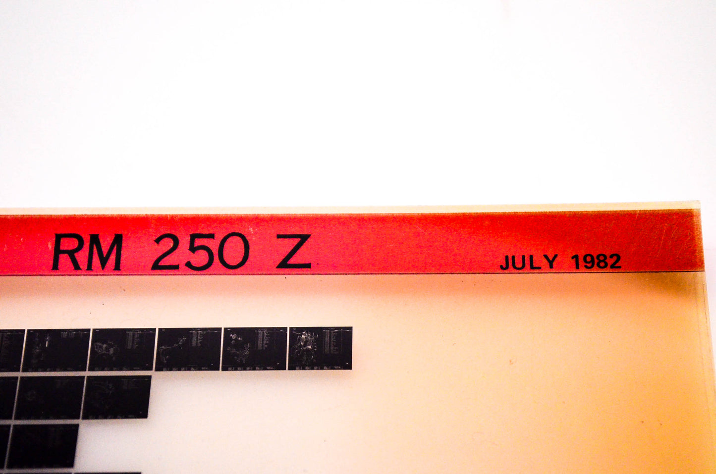 OEM Suzuki RM250 Z 1982/July Suzuki Parts Catalog RM250 Z Microfiche