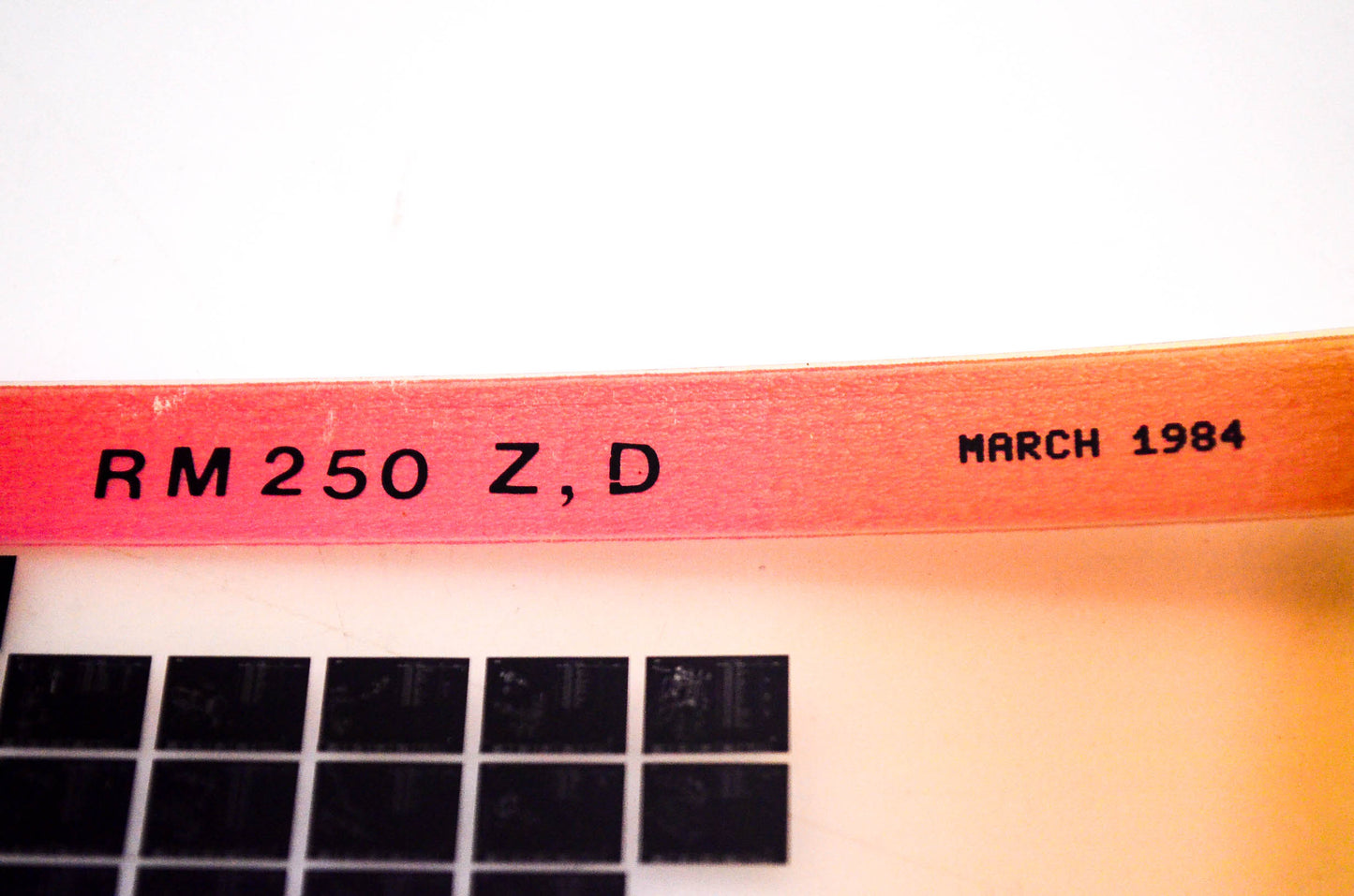 OEM Suzuki RM250 Z,D 1984/March Suzuki Parts Catalog RM250 Z,D Microfiche