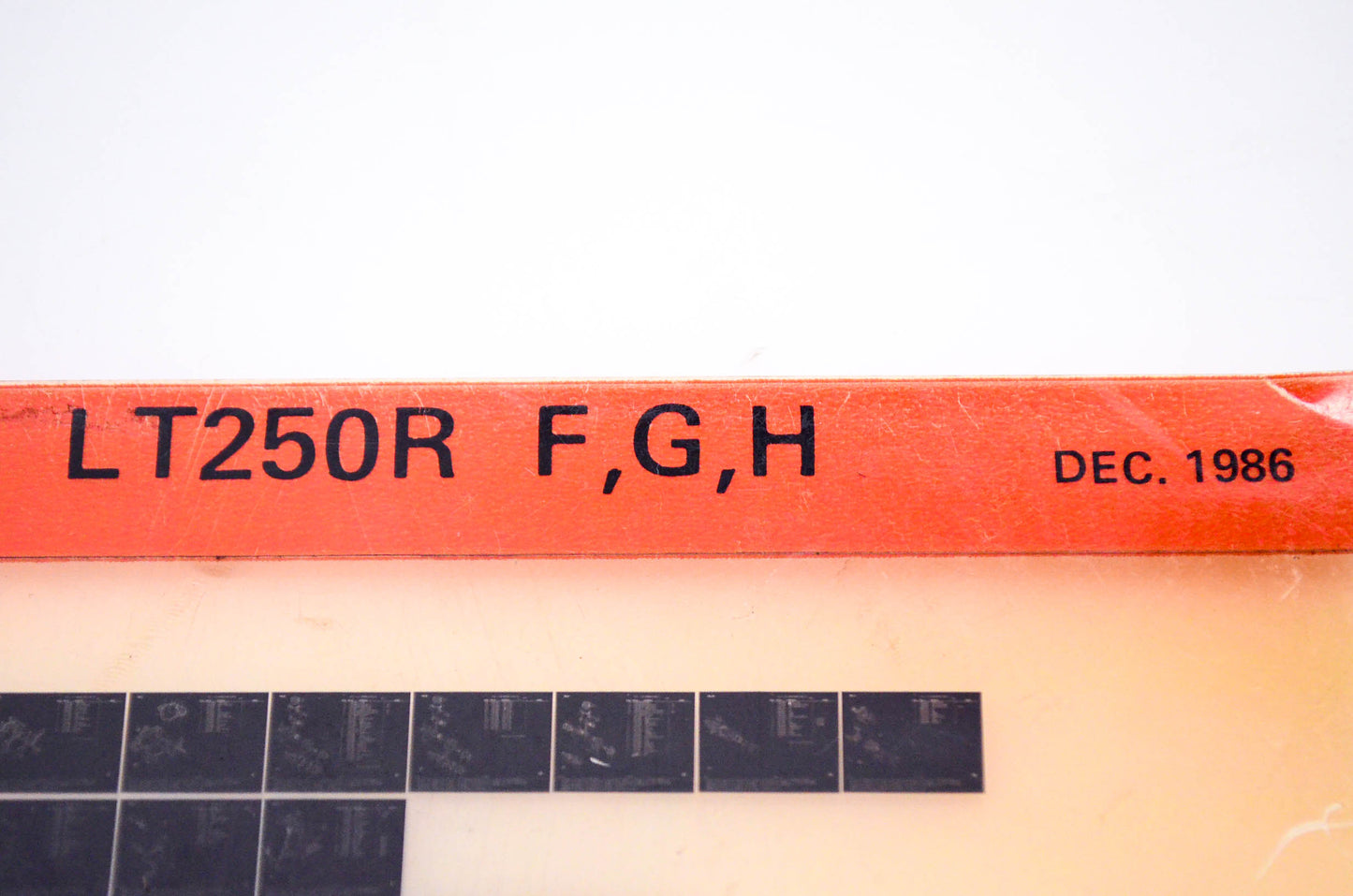 OEM Suzuki LT250R F,G,H 1986/December Parts Catalog Microfiche