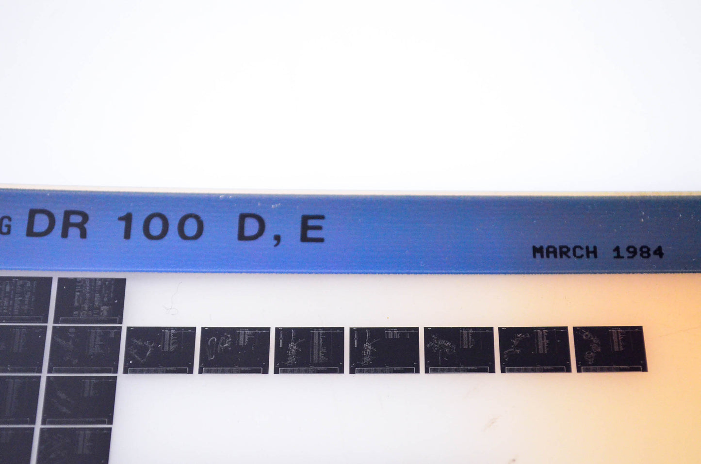 OEM Suzuki DR 100 D,E 1984/March Parts Catalog Microfiche