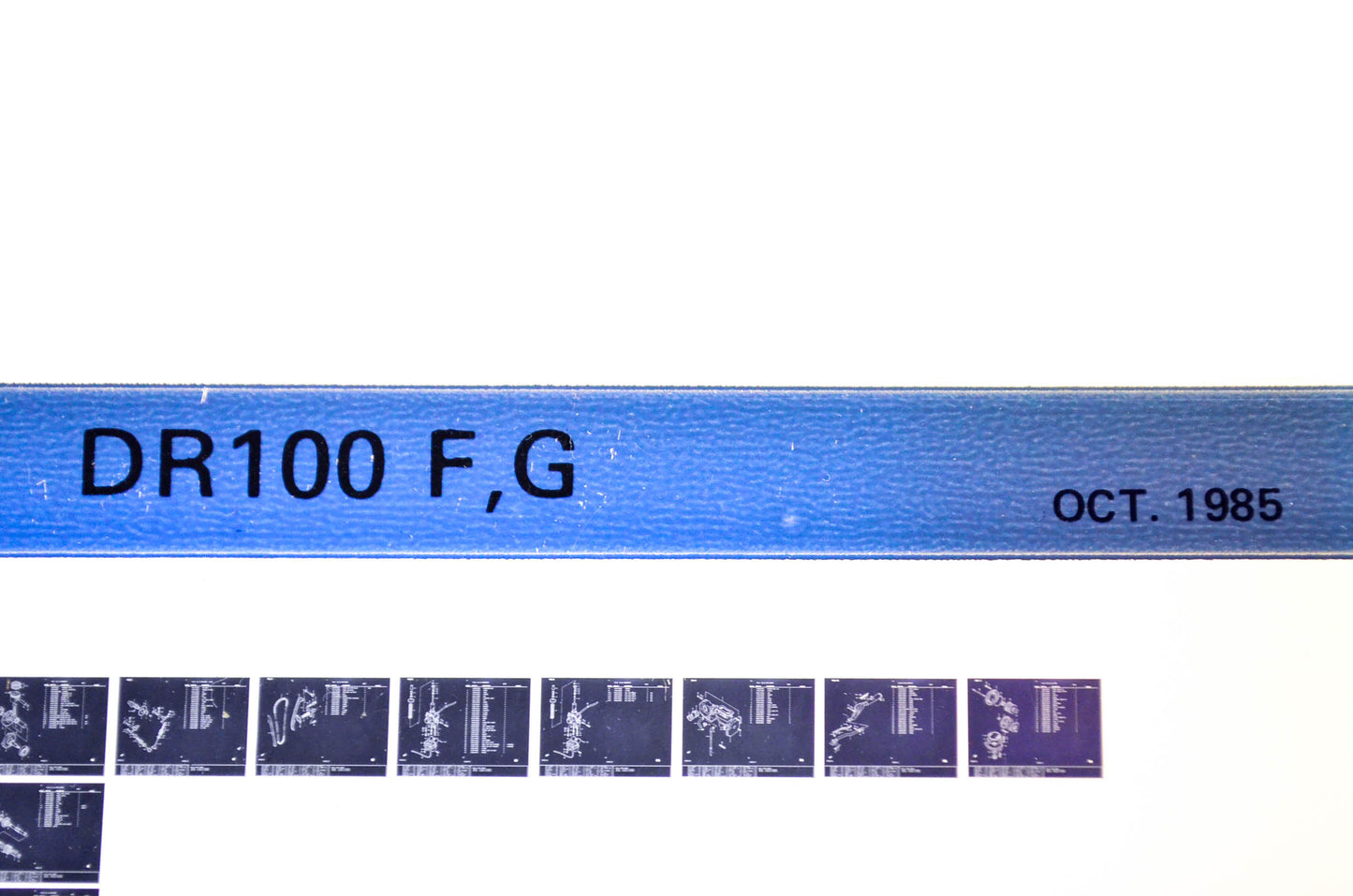 OEM Suzuki DR100 F,G 1985/October Parts Catalog Microfiche