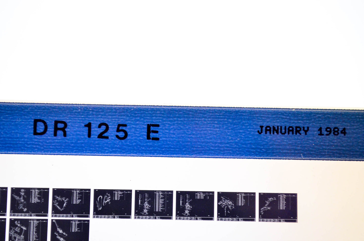 OEM Suzuki DR 125 E 1984/January Parts Catalog Microfiche