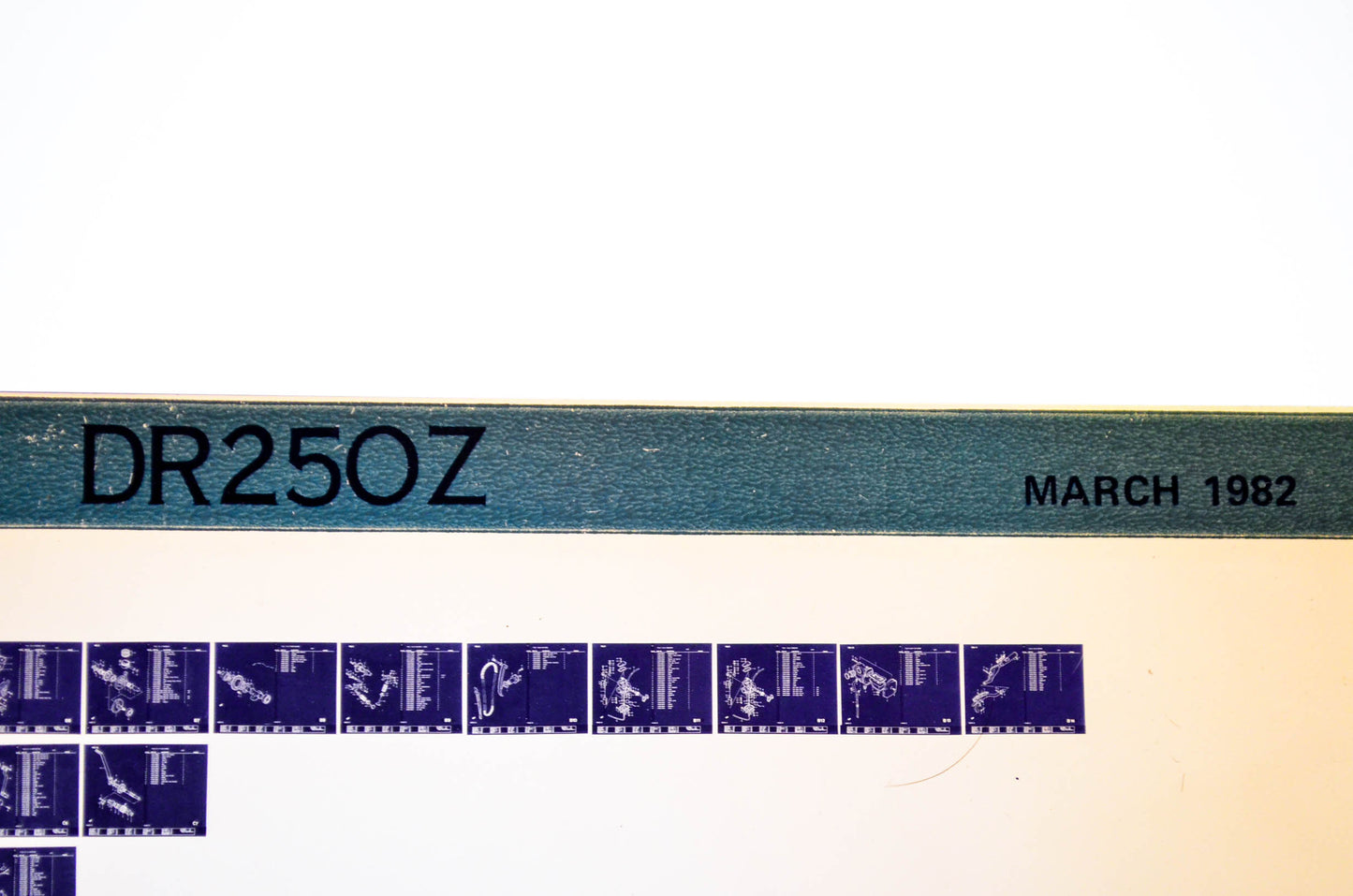 OEM Suzuki DR250Z 1982/March Parts Catalog Microfiche