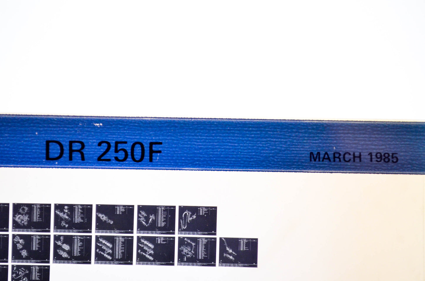 OEM Suzuki DR 250F 1985/March Parts Catalog Microfiche