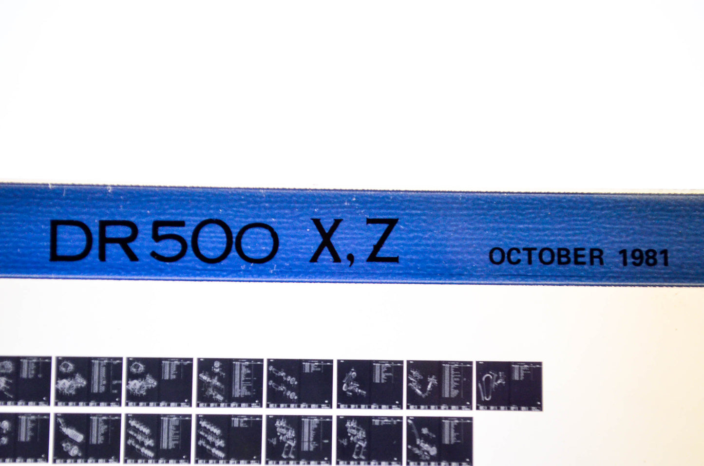 OEM Suzuki DR500 X,Z 1981/October Parts Catalog Microfiche