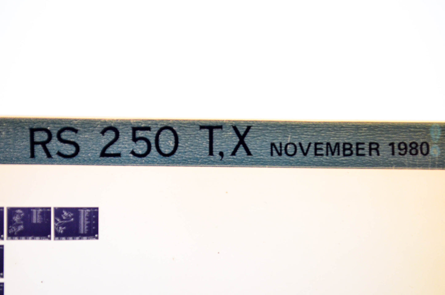 OEM Suzuki RS 250 T,X 1980/November Parts Catalog Microfiche