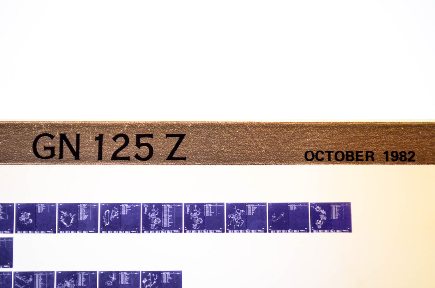 OEM Suzuki GN 125 Z 1982/October Parts Catalog Microfiche