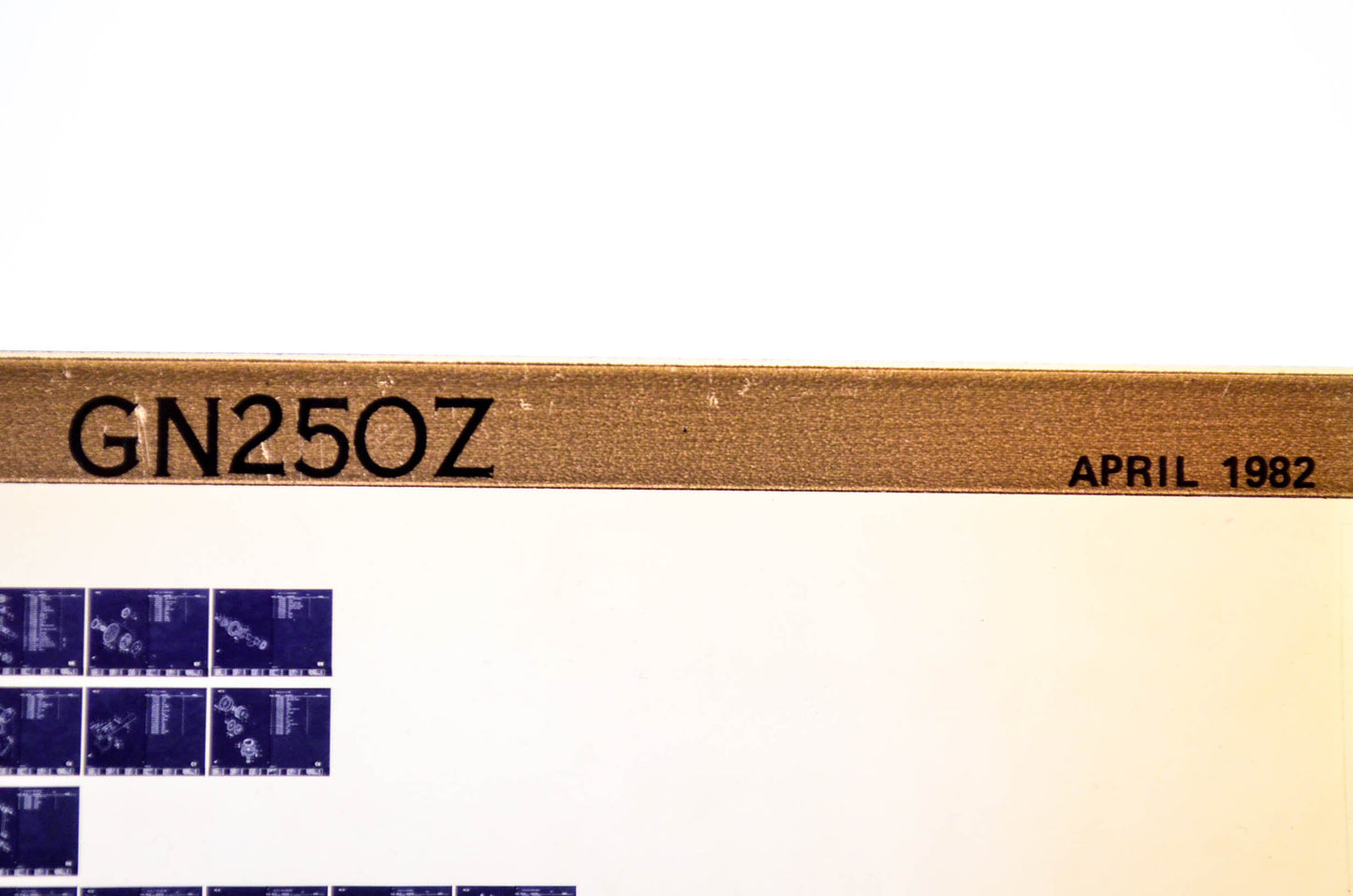 OEM Suzuki GN250Z 1982/April Parts Catalog Microfiche
