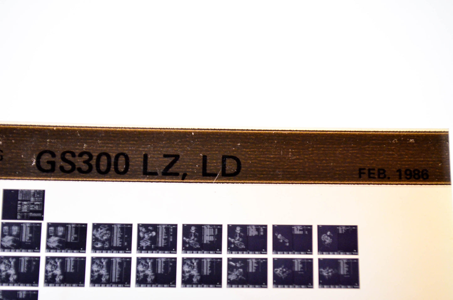 OEM Suzuki GS300 LZ, LD 1986/February Parts Catalog Microfiche