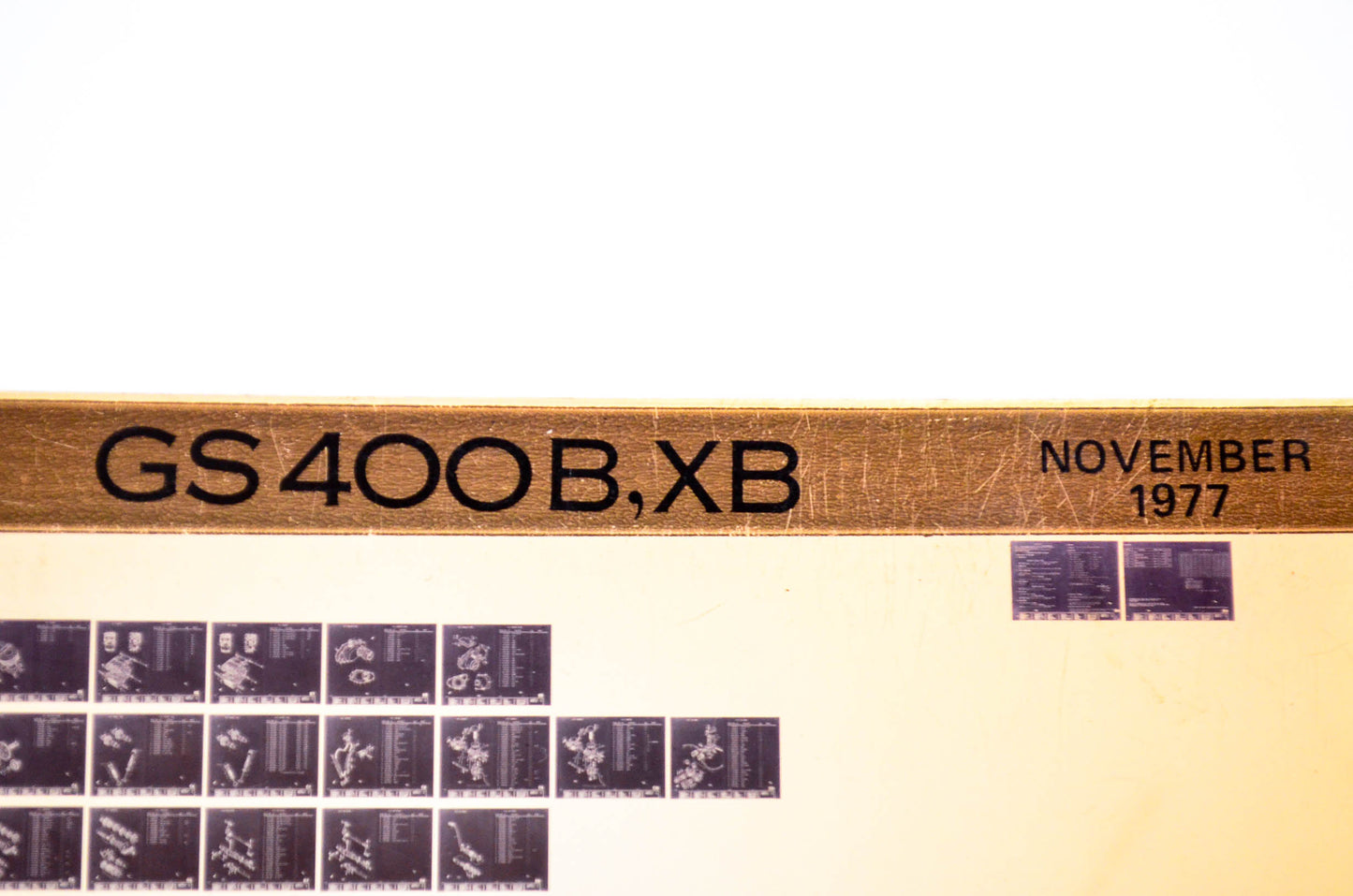 OEM Suzuki GS400B,XB 1977/November Parts Catalog Microfiche