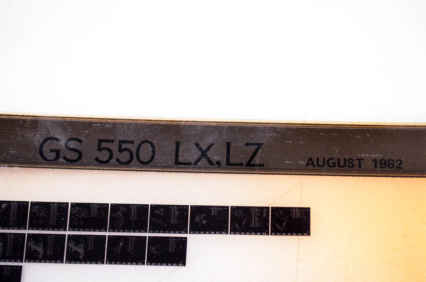 OEM Suzuki GS 550 LX,LZ 1982/August Parts Catalog Microfiche