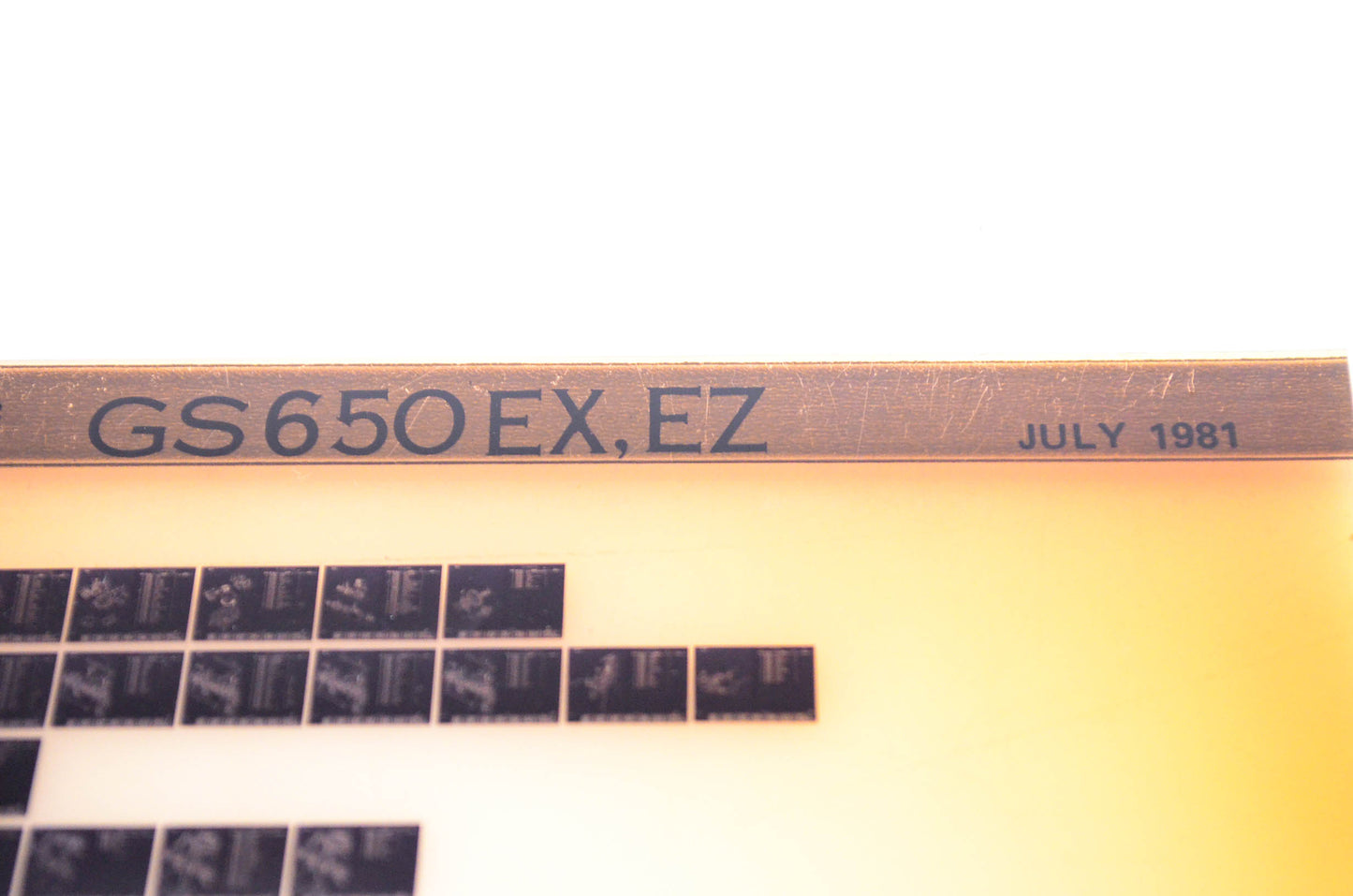 OEM Suzuki GS650EX,EZ 1981/July Parts Catalog Microfiche